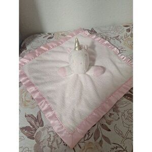 Small Security Blanket White & Pink Unicorn by Cloud Island Binky Binkie Blankie